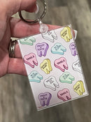 Dental Valentine Card Keychain – Cute Dental Valentine Gift | Dental Love Keychain | Dentist & Dental Assistant Gift | Tooth Valentine