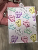 Dental Valentine Card Keychain – Cute Dental Valentine Gift | Dental Love Keychain | Dentist & Dental Assistant Gift | Tooth Valentine