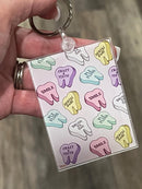 Dental Valentine Card Keychain – Cute Dental Valentine Gift | Dental Love Keychain | Dentist & Dental Assistant Gift | Tooth Valentine