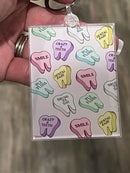 Dental Valentine Card Keychain – Cute Dental Valentine Gift | Dental Love Keychain | Dentist & Dental Assistant Gift | Tooth Valentine