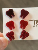 Valentine Dental Earrings, Heart Teeth Earrings, Tooth Studs, RDH, Hygienist, Dental Hygiene Gift, Dental Assistant, Dental Graduation