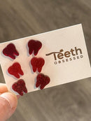 Valentine Dental Earrings, Heart Teeth Earrings, Tooth Studs, RDH, Hygienist, Dental Hygiene Gift, Dental Assistant, Dental Graduation