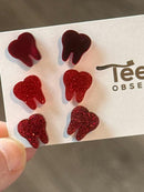 Valentine Dental Earrings, Heart Teeth Earrings, Tooth Studs, RDH, Hygienist, Dental Hygiene Gift, Dental Assistant, Dental Graduation