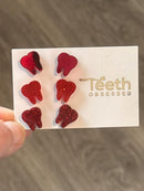 Valentine Dental Earrings, Heart Teeth Earrings, Tooth Studs, RDH, Hygienist, Dental Hygiene Gift, Dental Assistant, Dental Graduation