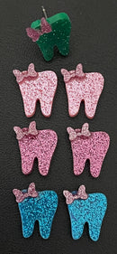 Dental Earrings, Teeth Earrings, Tooth Earrings, Glitter Tooth Earrings, Dental Hygiene Gift Dental Assistant, Dental Graduation