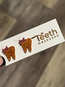 Dental Earrings, Teeth Earrings, Tooth Earrings, Glitter Tooth Earrings, Dental Hygiene Gift Dental Assistant, Dental Graduation