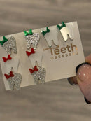 Dental Earrings, Teeth Earrings, Tooth Earrings, Glitter Tooth Earrings, Dental Hygiene Gift Dental Assistant, Dental Graduation
