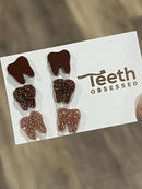 Rose Gold Tooth Dental Earrings, Teeth Earrings, Tooth Studs, RDH, Hygienist, Dental Hygiene Gift, Dental Assistant, Dental Graduation