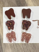 Rose Gold Tooth Dental Earrings, Teeth Earrings, Tooth Studs, RDH, Hygienist, Dental Hygiene Gift, Dental Assistant, Dental Graduation