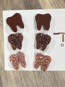 Rose Gold Tooth Dental Earrings, Teeth Earrings, Tooth Studs, RDH, Hygienist, Dental Hygiene Gift, Dental Assistant, Dental Graduation