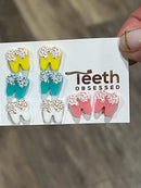 Cupcake Dental Earrings, Teeth Earrings, Tooth Earrings, Glitter Tooth Earrings, Dental Hygiene Gift Dental Assistant, Dental Graduation