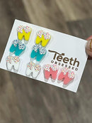 Cupcake Dental Earrings, Teeth Earrings, Tooth Earrings, Glitter Tooth Earrings, Dental Hygiene Gift Dental Assistant, Dental Graduation