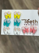 Cupcake Dental Earrings, Teeth Earrings, Tooth Earrings, Glitter Tooth Earrings, Dental Hygiene Gift Dental Assistant, Dental Graduation