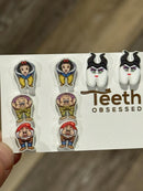 Dental Earrings, Teeth Earrings, Tooth Earrings, Glitter Tooth Earrings, Dental Hygiene Gift Dental Assistant, Dental Graduation