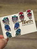 Dental Earrings, Teeth Earrings, Tooth Earrings, Glitter Tooth Earrings, Dental Hygiene Gift Dental Assistant, Dental Graduation