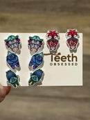 Dental Earrings, Teeth Earrings, Tooth Earrings, Glitter Tooth Earrings, Dental Hygiene Gift Dental Assistant, Dental Graduation