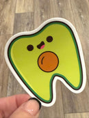Avocado Dental Stickers | Dentist Office Decor | Dental Assistant Gift | Hygienist Sticker | Tooth Stickers | Dental Team Swag