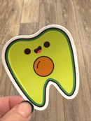 Avocado Dental Stickers | Dentist Office Decor | Dental Assistant Gift | Hygienist Sticker | Tooth Stickers | Dental Team Swag