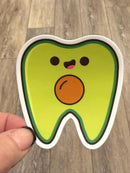 Avocado Dental Stickers | Dentist Office Decor | Dental Assistant Gift | Hygienist Sticker | Tooth Stickers | Dental Team Swag
