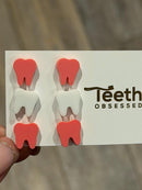 Valentine Dental Earrings, Heart Teeth Earrings, Tooth Studs, RDH, Hygienist, Dental Hygiene Gift, Dental Assistant, Dental Graduation