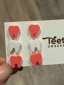 Valentine Dental Earrings, Heart Teeth Earrings, Tooth Studs, RDH, Hygienist, Dental Hygiene Gift, Dental Assistant, Dental Graduation