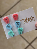 Valentine Dental Earrings, Heart Teeth Earrings, Tooth Studs, RDH, Hygienist, Dental Hygiene Gift, Dental Assistant, Dental Graduation