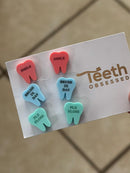 Valentine Dental Earrings, Heart Teeth Earrings, Tooth Studs, RDH, Hygienist, Dental Hygiene Gift, Dental Assistant, Dental Graduation