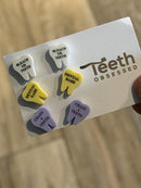 Valentine Dental Earrings, Heart Teeth Earrings, Tooth Studs, RDH, Hygienist, Dental Hygiene Gift, Dental Assistant, Dental Graduation