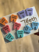 Valentine Dental Earrings, Heart Teeth Earrings, Tooth Studs, RDH, Hygienist, Dental Hygiene Gift, Dental Assistant, Dental Graduation