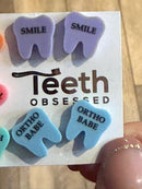 Valentine Dental Earrings, Heart Teeth Earrings, Tooth Studs, RDH, Hygienist, Dental Hygiene Gift, Dental Assistant, Dental Graduation