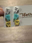 Valentine Dental Earrings, Heart Teeth Earrings, Tooth Studs, RDH, Hygienist, Dental Hygiene Gift, Dental Assistant, Dental Graduation