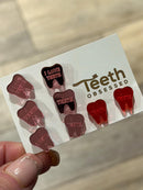 Valentine Dental Earrings, Heart Teeth Earrings, Tooth Studs, RDH, Hygienist, Dental Hygiene Gift, Dental Assistant, Dental Graduation