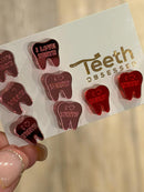 Valentine Dental Earrings, Heart Teeth Earrings, Tooth Studs, RDH, Hygienist, Dental Hygiene Gift, Dental Assistant, Dental Graduation