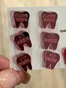 Valentine Dental Earrings, Heart Teeth Earrings, Tooth Studs, RDH, Hygienist, Dental Hygiene Gift, Dental Assistant, Dental Graduation