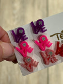 Valentine Love Dental Earrings, Heart Teeth Earrings, Tooth Studs, RDH, Hygienist, Dental Hygiene Gift, Dental Assistant