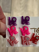 Valentine Love Dental Earrings, Heart Teeth Earrings, Tooth Studs, RDH, Hygienist, Dental Hygiene Gift, Dental Assistant