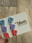 Valentine Dental Earrings, Heart Teeth Earrings, Tooth Studs, RDH, Hygienist, Dental Hygiene Gift, Dental Assistant, Dental Graduation