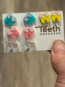 Cupcake Tooth Earrings, Teeth Earrings, Tooth EStud, Dental Birthday Gift, Hygiene Assistant Graduation Gift Dentist Gift