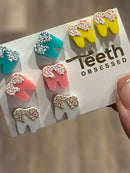 Cupcake Tooth Earrings, Teeth Earrings, Tooth EStud, Dental Birthday Gift, Hygiene Assistant Graduation Gift Dentist Gift