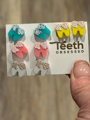 Cupcake Tooth Earrings, Teeth Earrings, Tooth EStud, Dental Birthday Gift, Hygiene Assistant Graduation Gift Dentist Gift