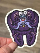 Dental Villain | Octopus Tooth Sticker, Dentist Cling | Dental Assistant Gift | Hygienist Sticker | Tooth Stickers | Dental Hygienist