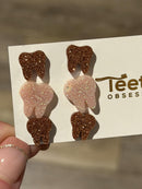 Rose Gold Dental Earrings