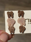 Rose Gold Dental Earrings