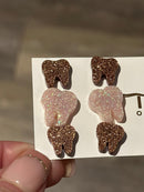 Rose Gold Dental Earrings, Glitter Studs, Teeth Earrings, Dental Laboratory, Dental Hygiene Gift, Dental Assistant, Dental Graduation