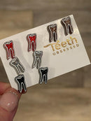 RCT Dental Earrings, Endo Teeth Earrings, Tooth Earrings, Glitter Tooth Earrings, Dental Hygiene Gift Dental Assistant