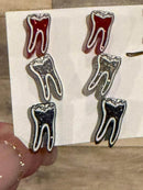 RCT Dental Earrings, Endo Teeth Earrings, Tooth Earrings, Glitter Tooth Earrings, Dental Hygiene Gift Dental Assistant