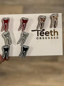 RCT Dental Earrings, Endo Teeth Earrings, Tooth Earrings, Glitter Tooth Earrings, Dental Hygiene Gift Dental Assistant