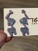 Purple Dental Earrings, Dental Molar, Teeth Earrings, Dental Gift Graduation, Tooth Earrings, Dental Hygiene Gift, Dental Assistant