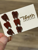 Rose Gold Dental Earrings