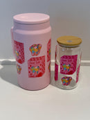 Valentine Candy Tumbler or Libbey Glass | Candy Heart Cup | Valentine Drinkware | Cute Valentine Gift | Dental Valentine Cup